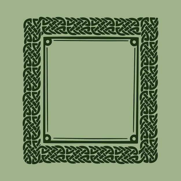Vettore gratuito design del telaio celtico disegnato a mano