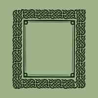 Free vector hand drawn celtic frame design