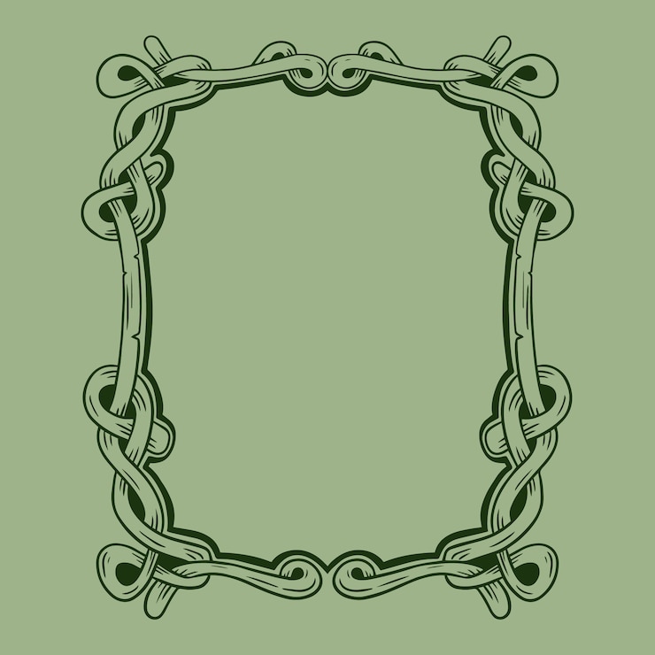 Free Vector hand drawn celtic frame design