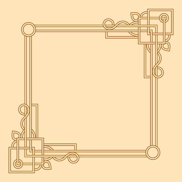 Hand drawn celtic frame design