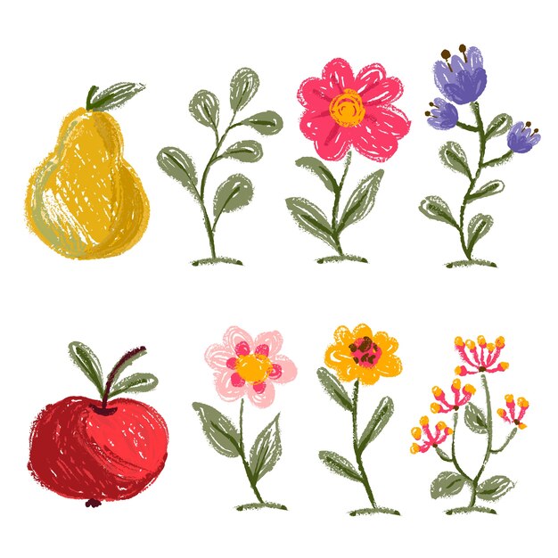 Free Vector hand drawn chalk illustration