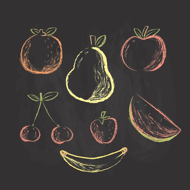 Free vector hand drawn chalk illustration