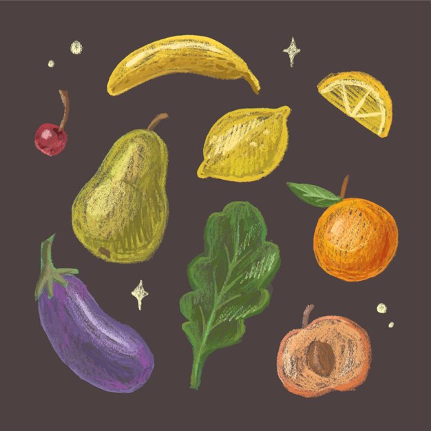 Free Vector hand drawn chalk illustration