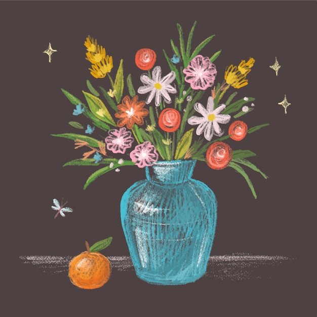 Free Vector hand drawn chalk illustration