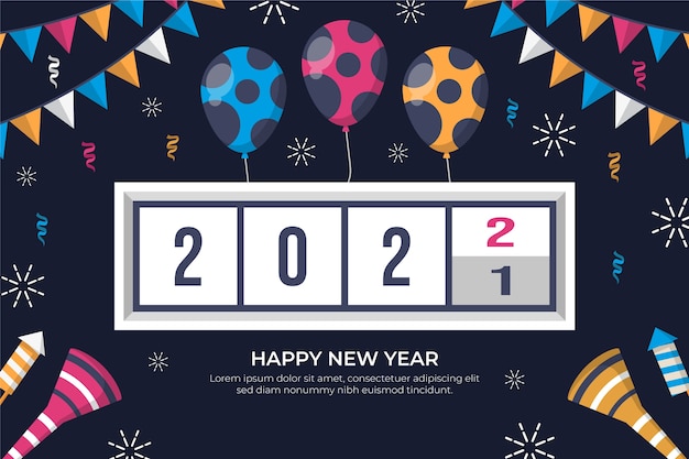 Free vector hand drawn changing year illustration
