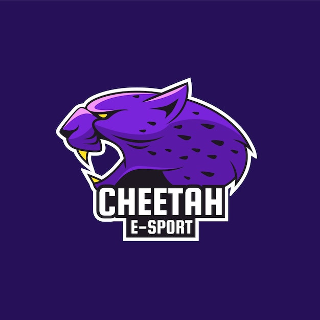 Free vector hand drawn cheetah  logo template