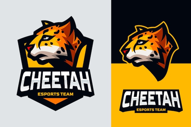 Free vector hand drawn cheetah  logo