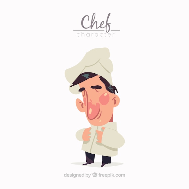 Free vector hand drawn chef character