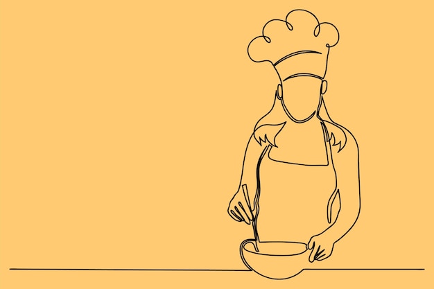 Free vector hand drawn chef drawing illustration