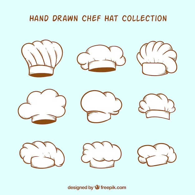 Hand-drawn chef hat pack