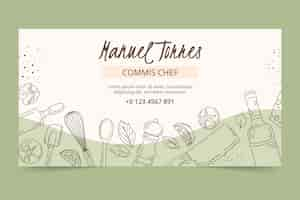 Free vector hand drawn chef job facebook template