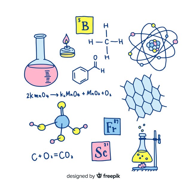 Hand drawn chemistry background