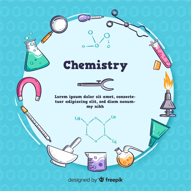 Hand drawn chemistry background