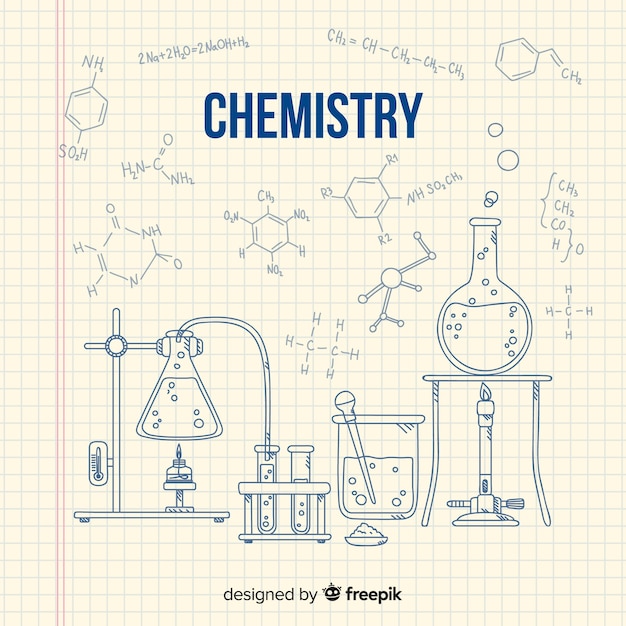 Hand drawn chemistry background