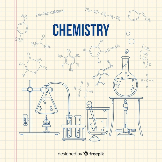 hand drawn chemistry background