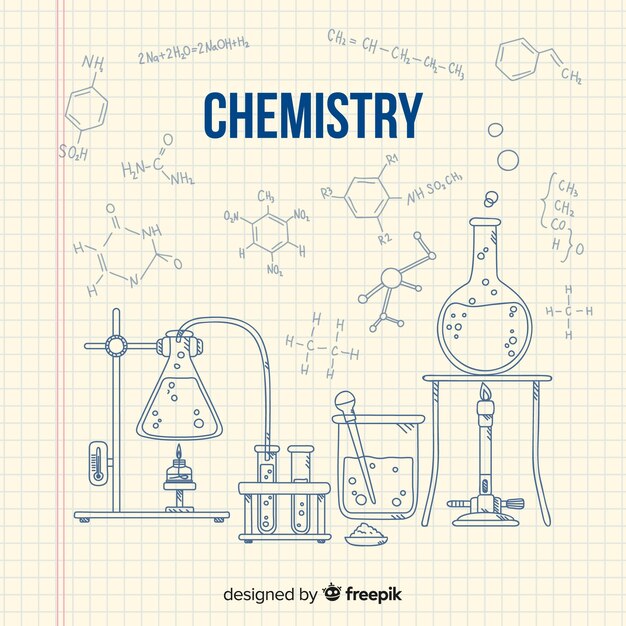 hand drawn chemistry background