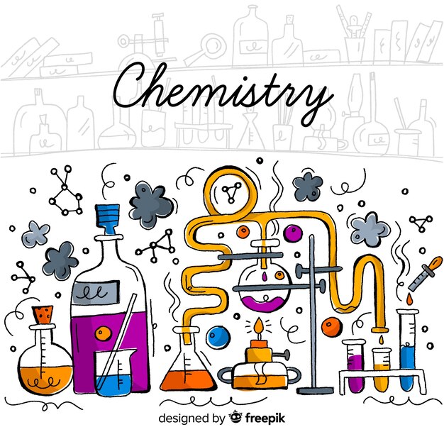 Hand drawn chemistry background