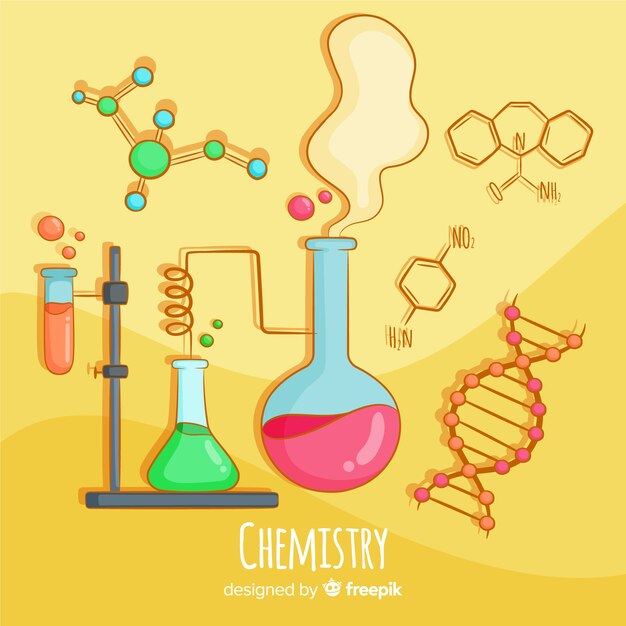 Hand drawn chemistry background