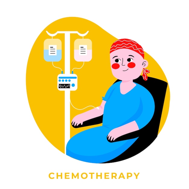 Hand drawn chemotherapy illustration