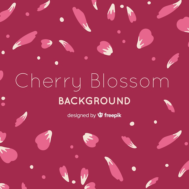 Free vector hand drawn cherry blossom background