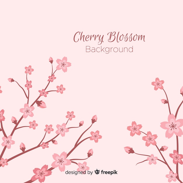 手描きの桜の花の背景