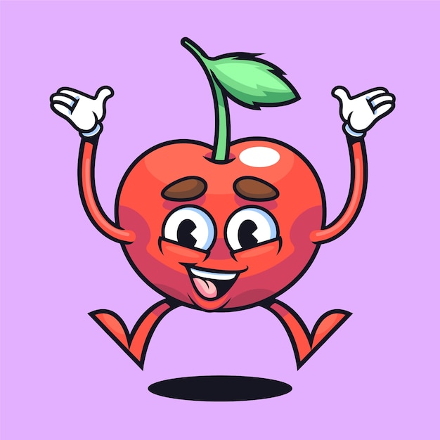 Free vector hand drawn cherry cartoon illustration