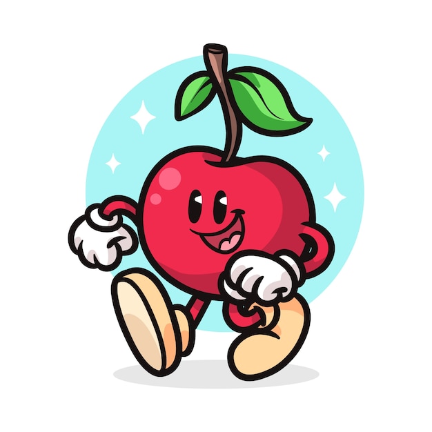 Free vector hand drawn cherry cartoon illustration