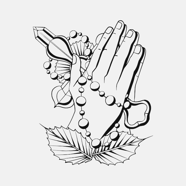 Free vector hand drawn chicano tattoo illustration