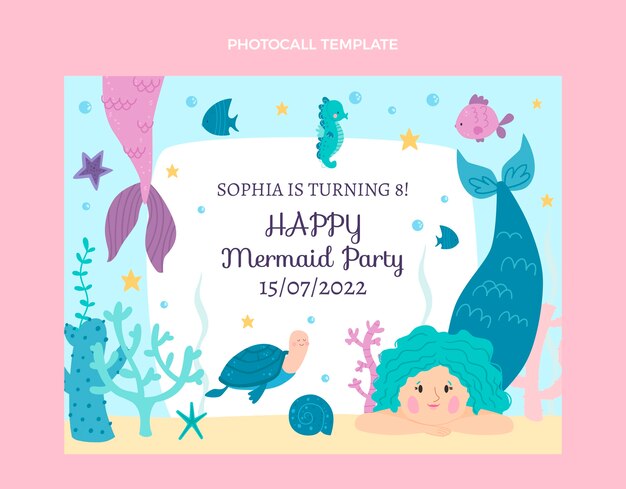Hand drawn childlike birthday photocall
