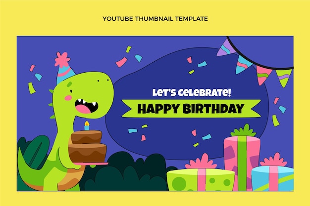 手描きの子供のような誕生日のyoutubeサムネイル