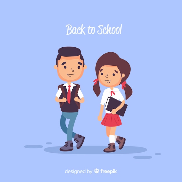 Free vector hand drawn children back to school