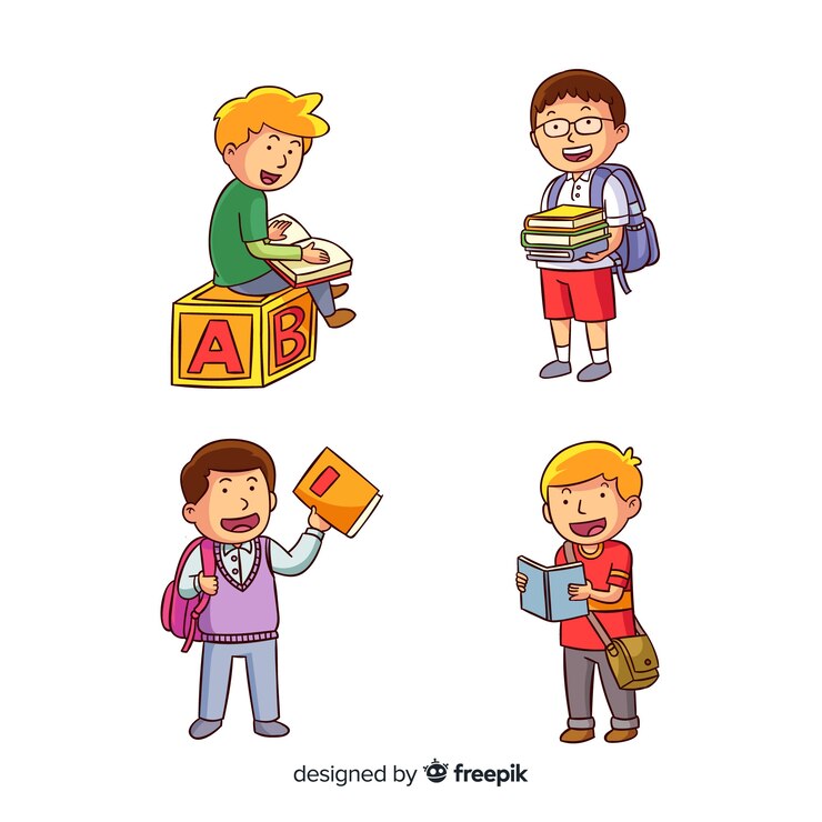 Free Vector hand drawn children back to school