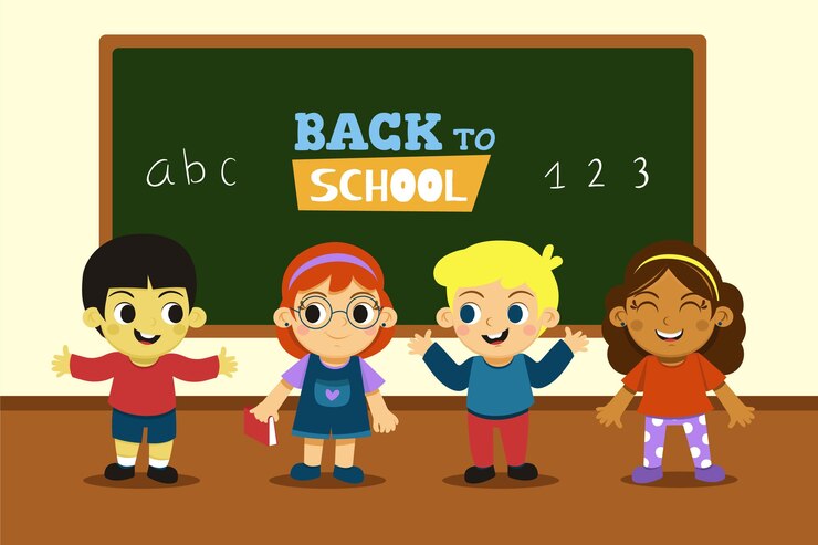 Free Vector hand drawn children back to school