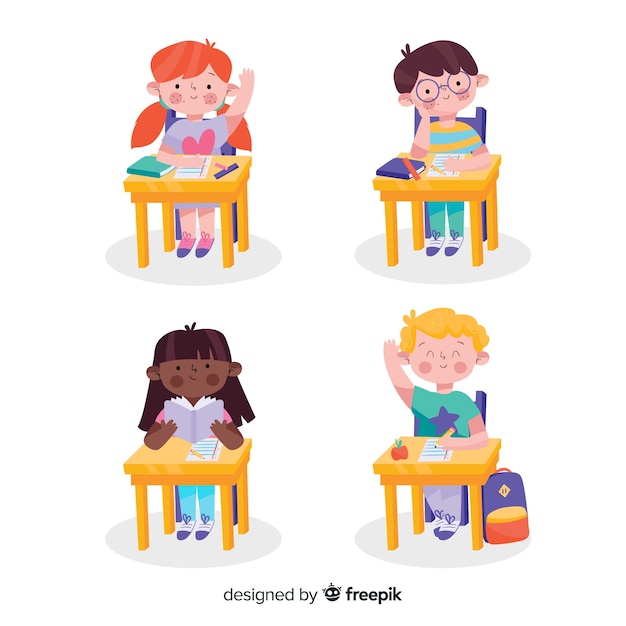 Free vector hand drawn children back to school