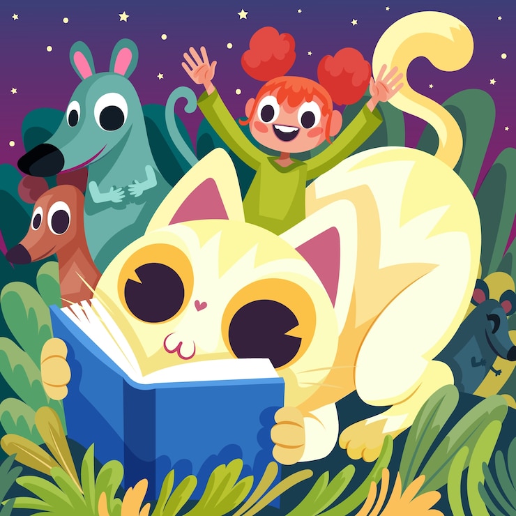 Free Vector hand drawn children book illustration