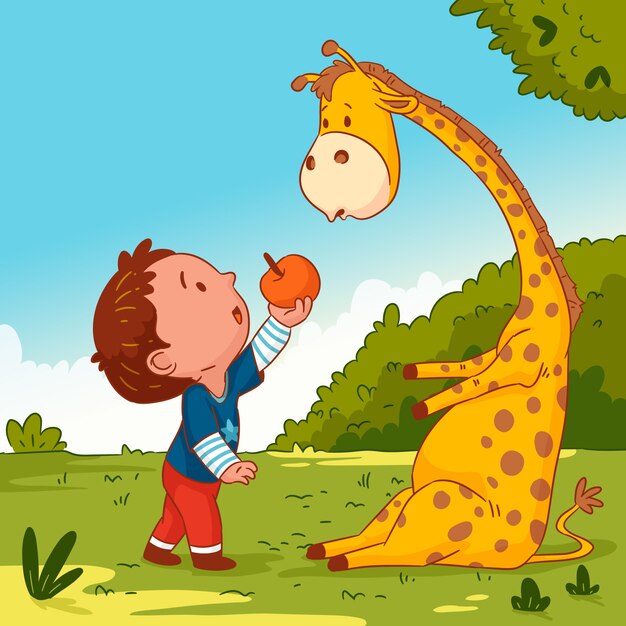 Free Vector Hand drawn children book illustration
