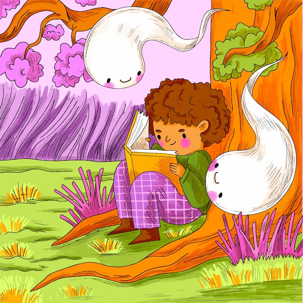 Бесплатное векторное изображение Нарисованная рукой иллюстрация детской книги