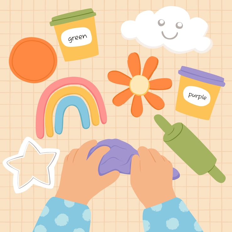 無料Vector 動物のイラストが描かれた手描きの子供たち