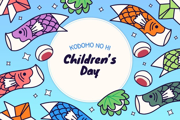 Free vector hand drawn childrens day background