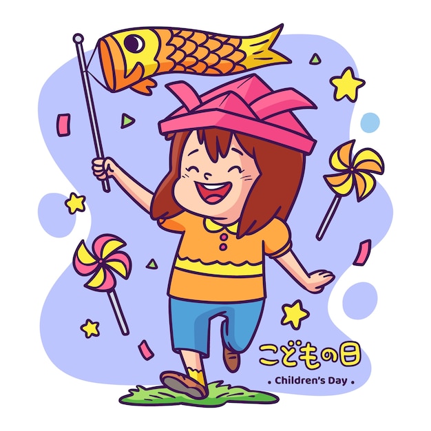 Free vector hand drawn childrens day illustration