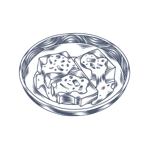 Hand drawn chinese food illustration