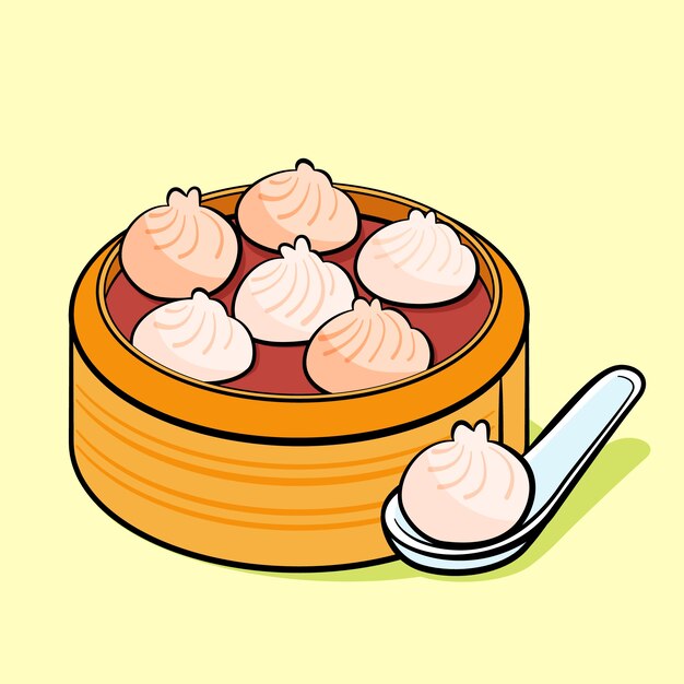 Hand drawn chinese food illustration