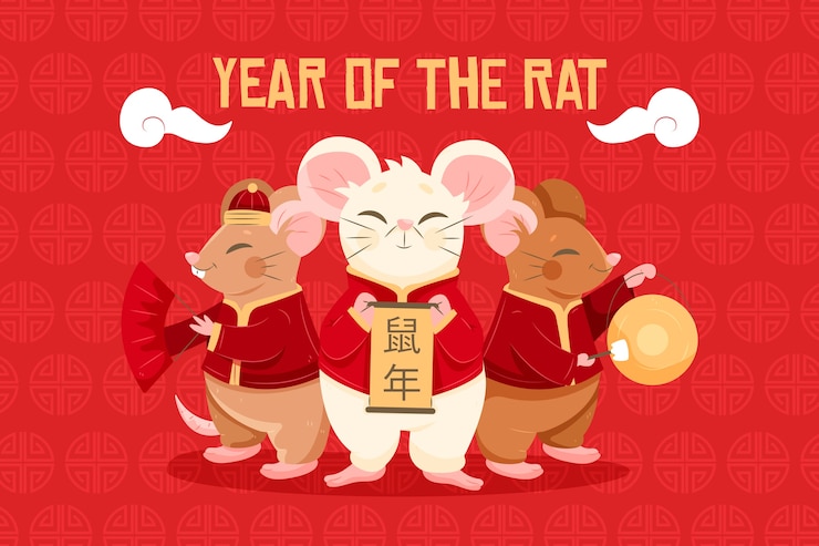 Free Vector hand drawn chinese new year concept