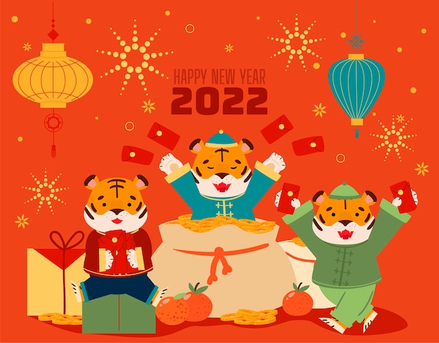 Free Vector hand drawn chinese new year lucky money illustration