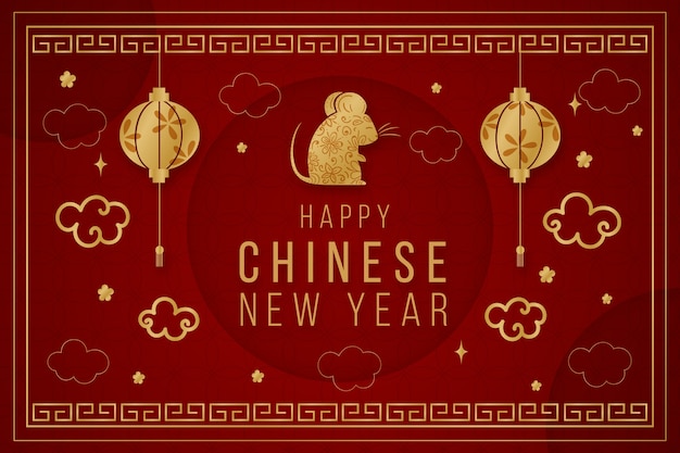 Free vector hand drawn chinese new year