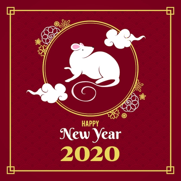 Free vector hand drawn chinese new year