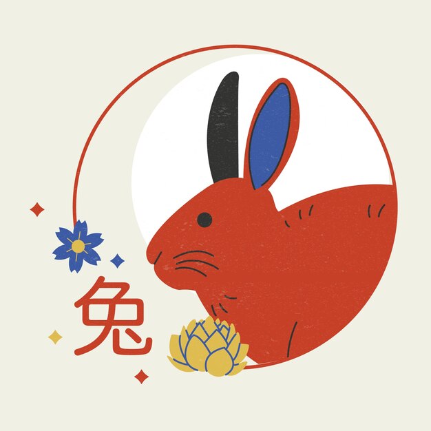 Hand drawn chinese zodiac animal template