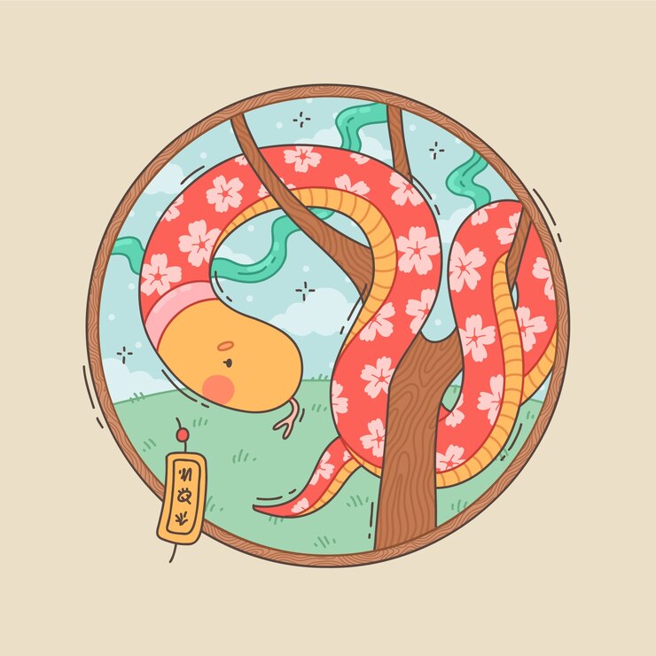무료 Vector 손으로 그린 중국 12 궁도 동물 그림