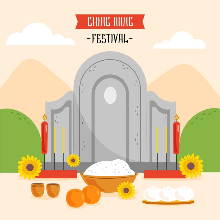 मुफ़्त वेक्टर hand drawn ching ming festival illustration