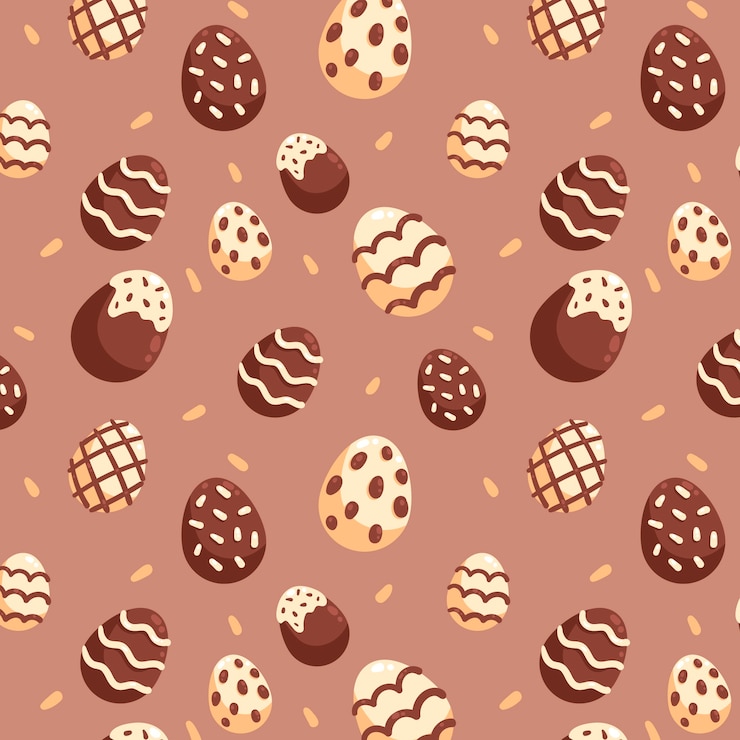 Free Vector hand drawn chocolate pattern design